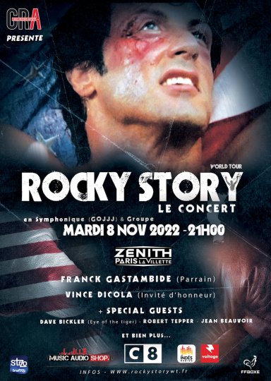 La première mondiale des musiques de Rocky au Zenith de Paris le 8 novembre